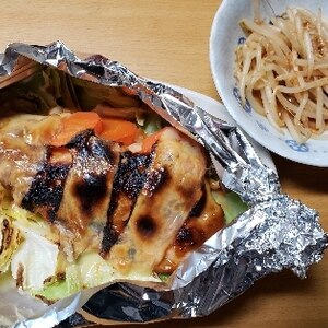 ちゃんちゃん焼き風☆味噌味で鮭のホイル焼き♪